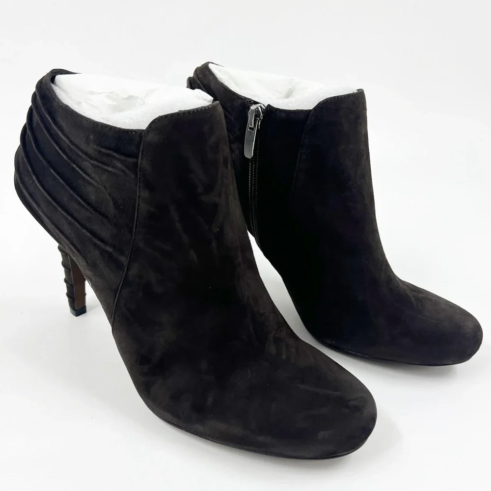 ✅ NWB Enzo Angiolini‎ Eahaver Ankle SUEDE Boots BROWN SIZE 9.5